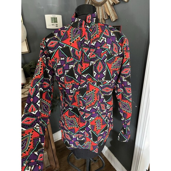 Vintage Wagon Wheels Rodeo Western Button Up Shirt Pocket 1980’s Southwest M - Picture 2 of 8